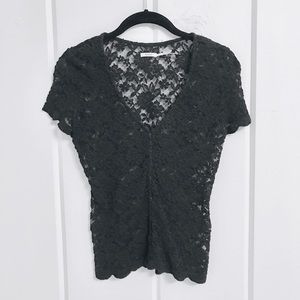 UO Black Lace Shirt